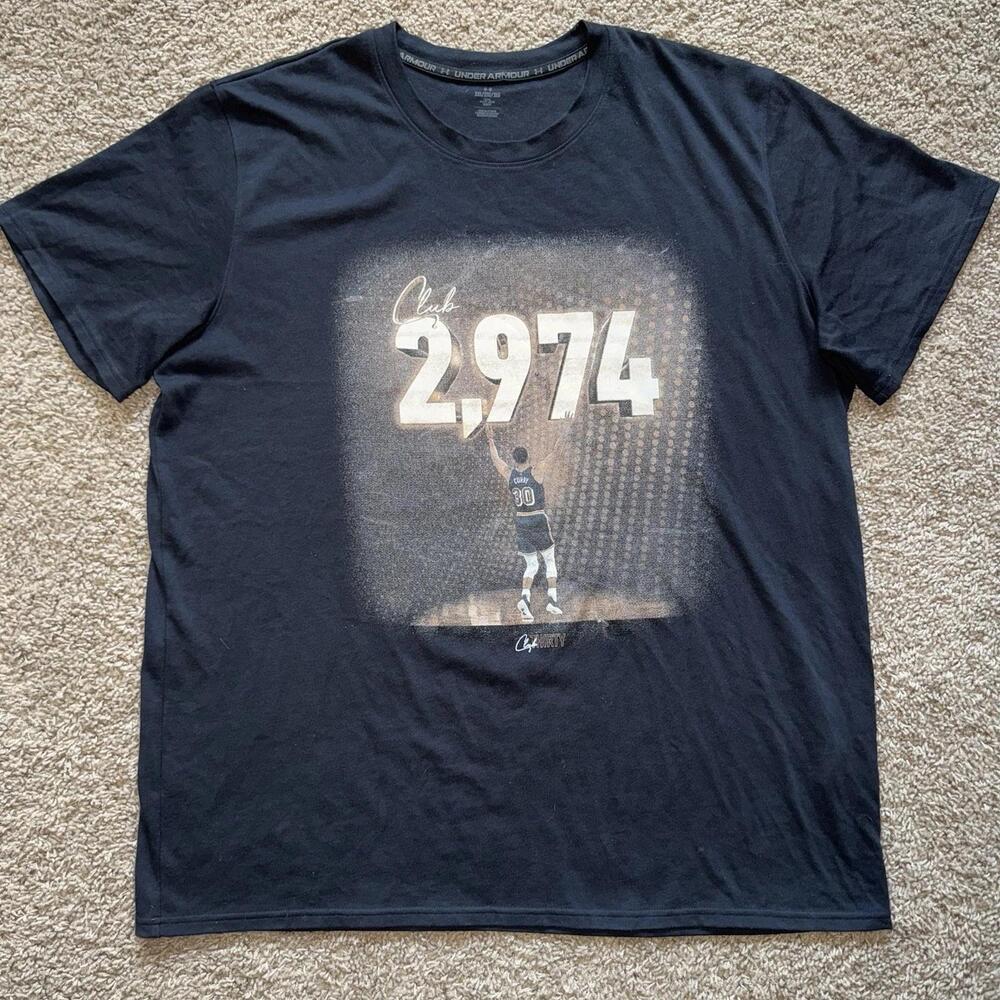 Under Armour X Steph Curry Golden State Warriors Rare Loose Fit T Shirt Mens